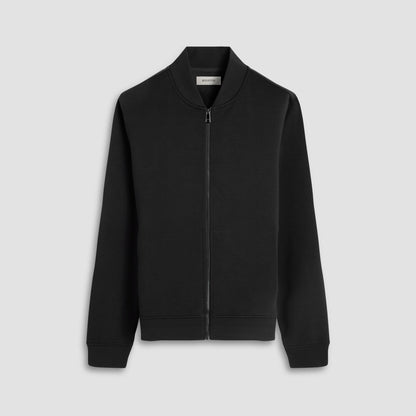 Bugatchi Soft Touch™ Solid Bomber Jacket Black