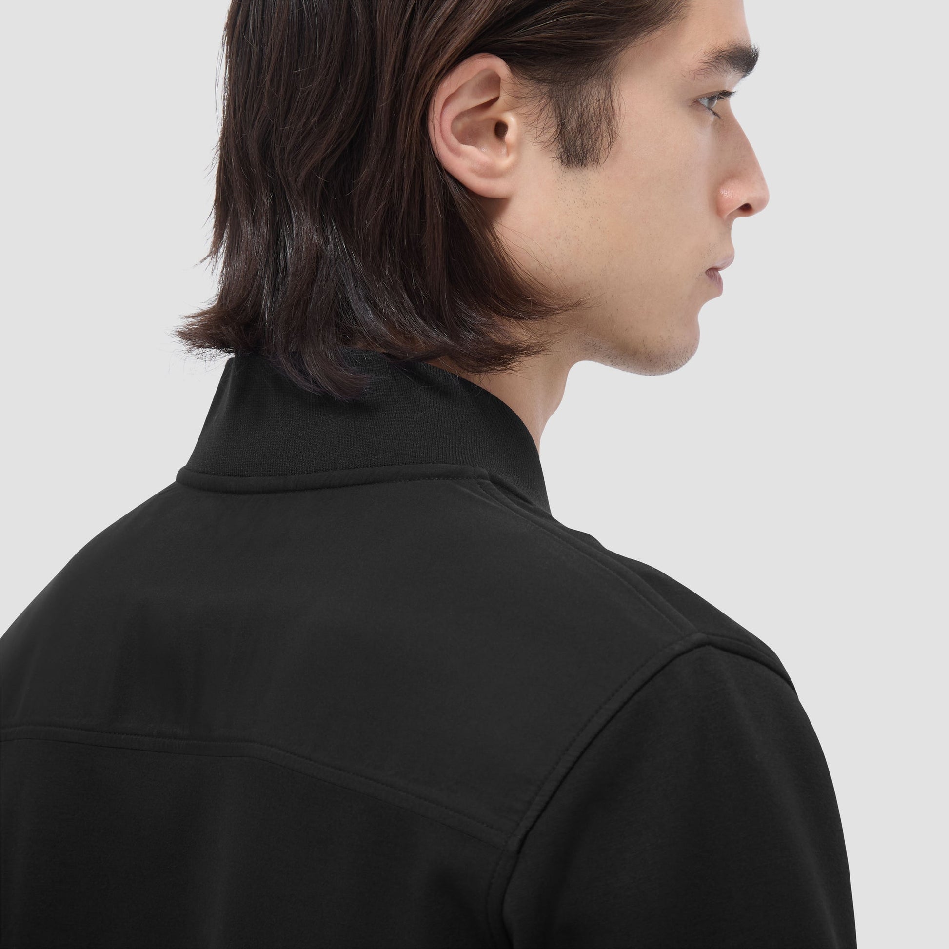 Bugatchi Soft Touch™ Solid Bomber Jacket Black