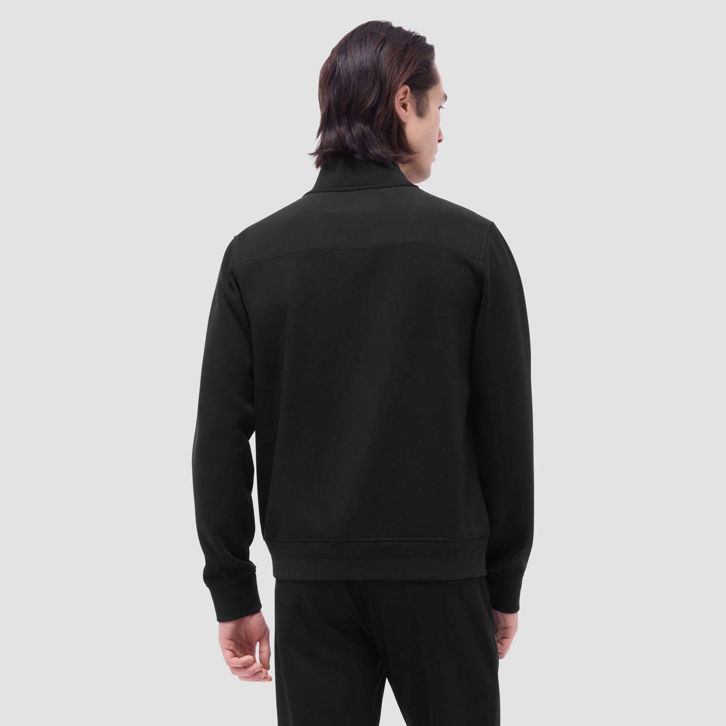 Bugatchi Soft Touch™ Solid Bomber Jacket Black