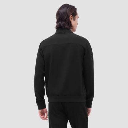 Bugatchi Soft Touch™ Solid Bomber Jacket Black