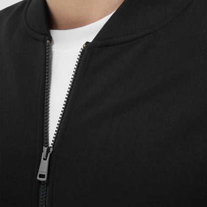 Bugatchi Soft Touch™ Solid Bomber Jacket Black