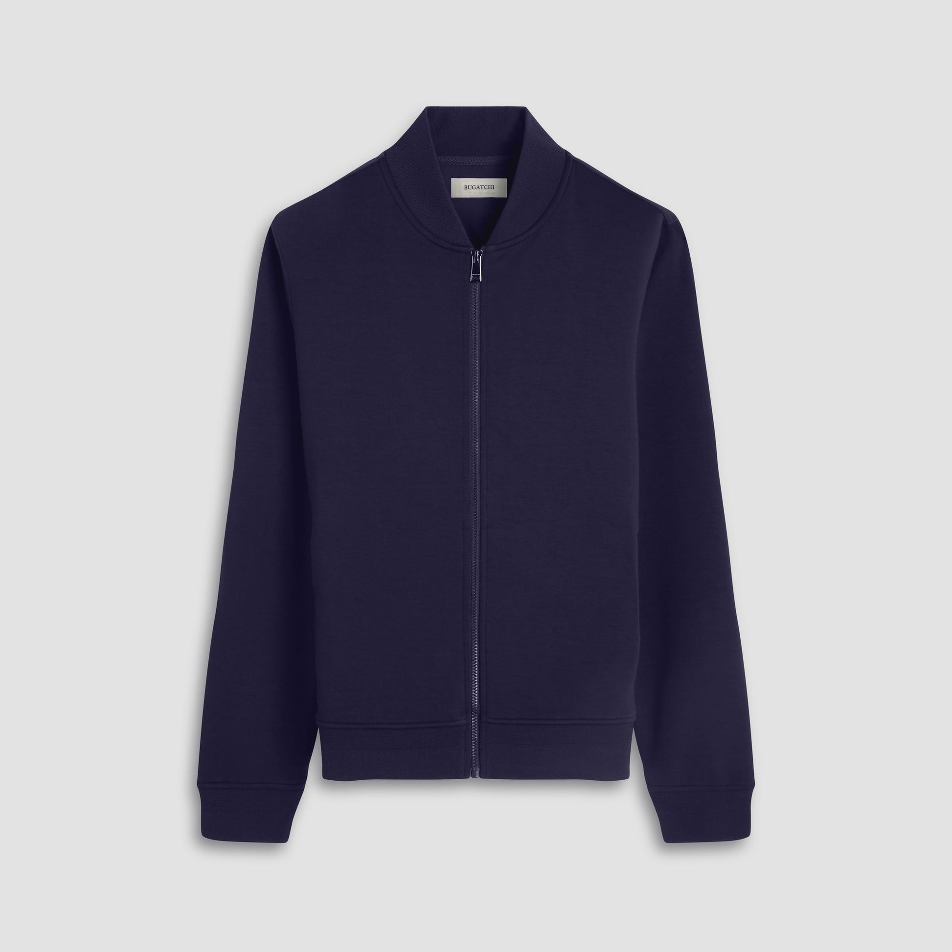 Bugatchi Soft Touch™ Solid Bomber Jacket Navy