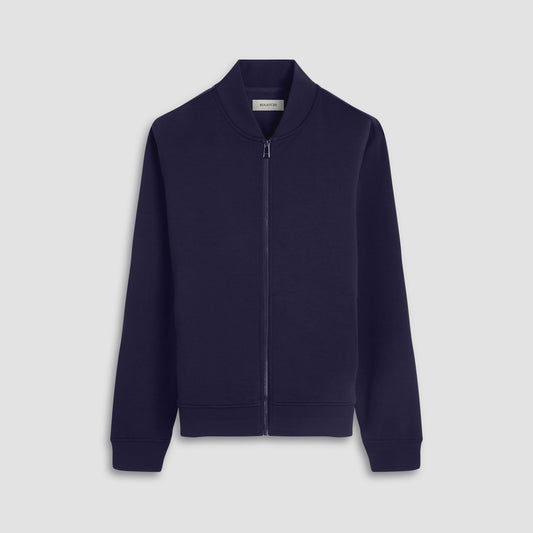 Bugatchi Soft Touch™ Solid Bomber Jacket Navy