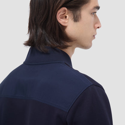 Bugatchi Soft Touch™ Solid Bomber Jacket Navy