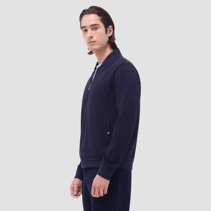 Bugatchi Soft Touch™ Solid Bomber Jacket Navy