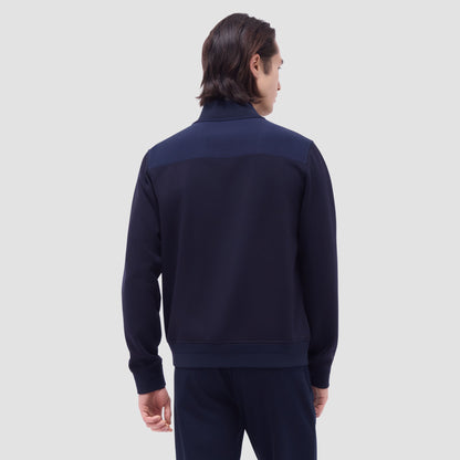 Bugatchi Soft Touch™ Solid Bomber Jacket Navy