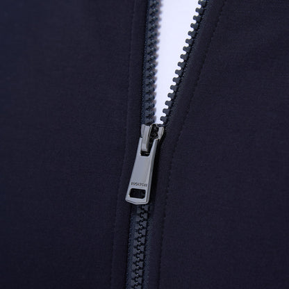 Bugatchi Soft Touch™ Solid Bomber Jacket Navy