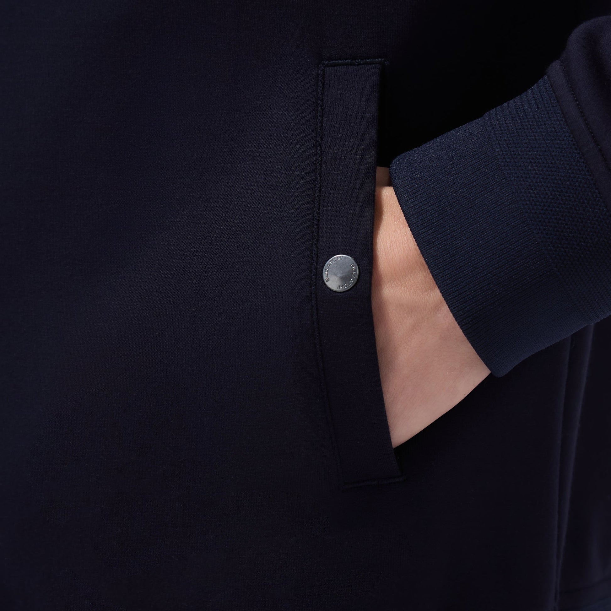 Bugatchi Soft Touch™ Solid Bomber Jacket Navy