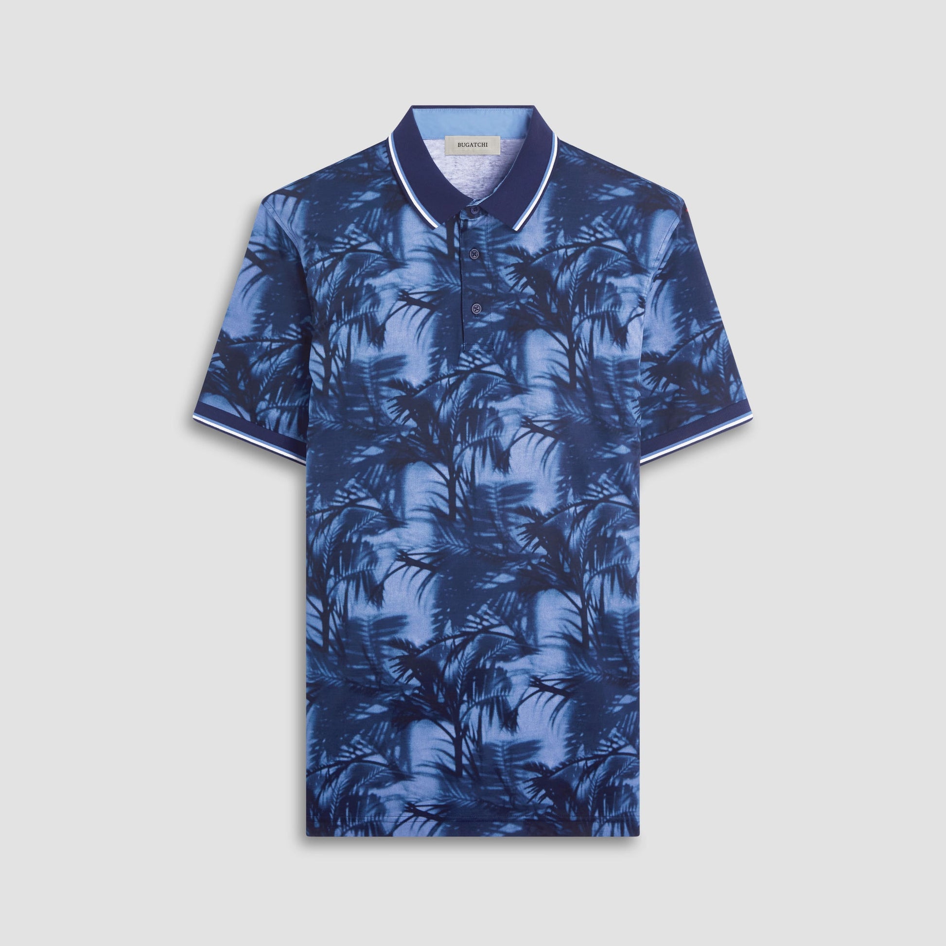 Bugatchi Indigo Palm Polo Shirt Indigo