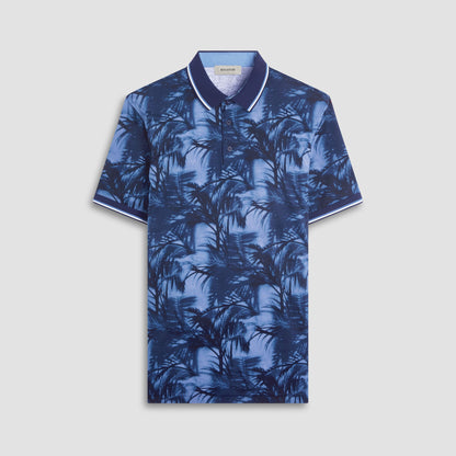 Bugatchi Indigo Palm Polo Shirt Indigo