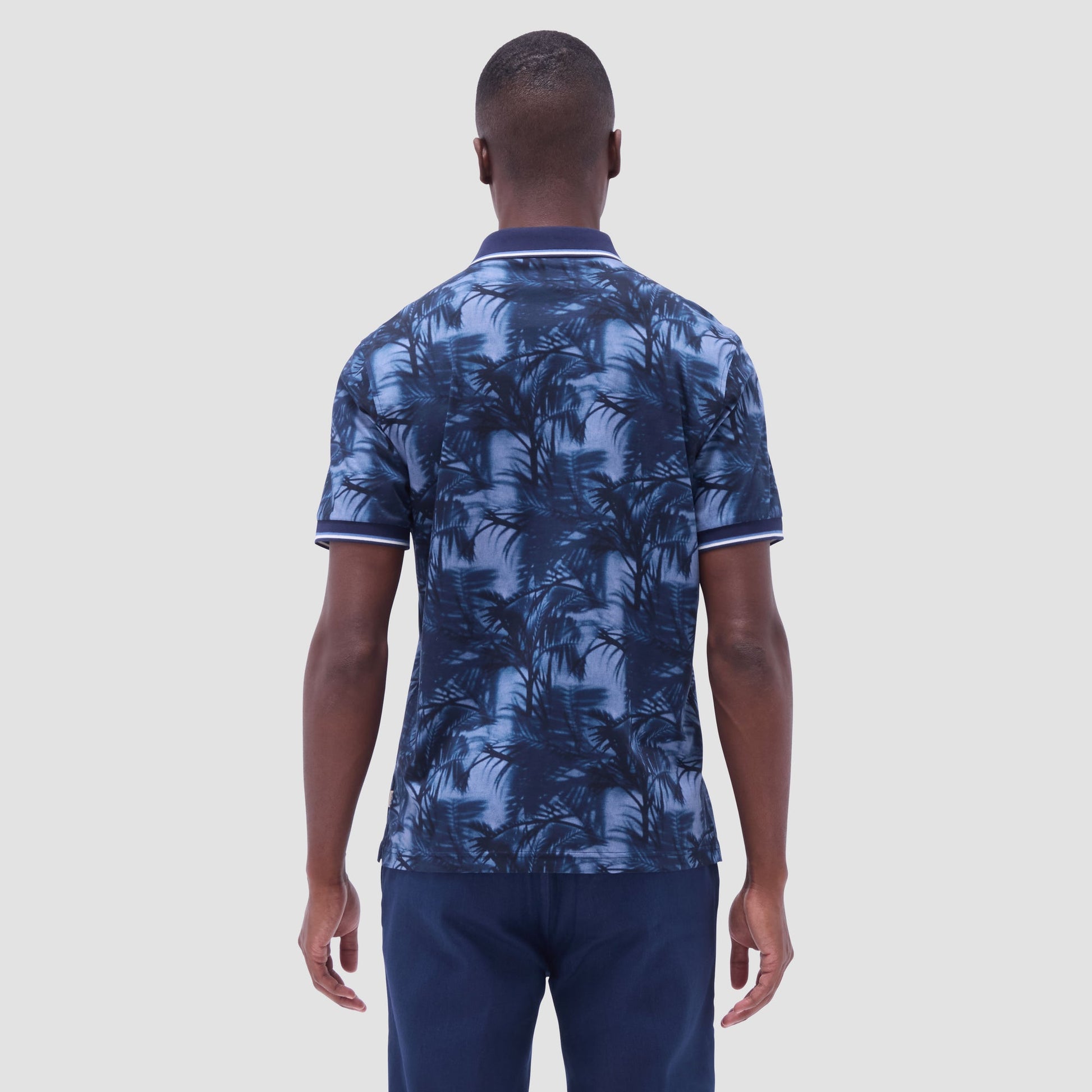 Bugatchi Indigo Palm Polo Shirt Indigo