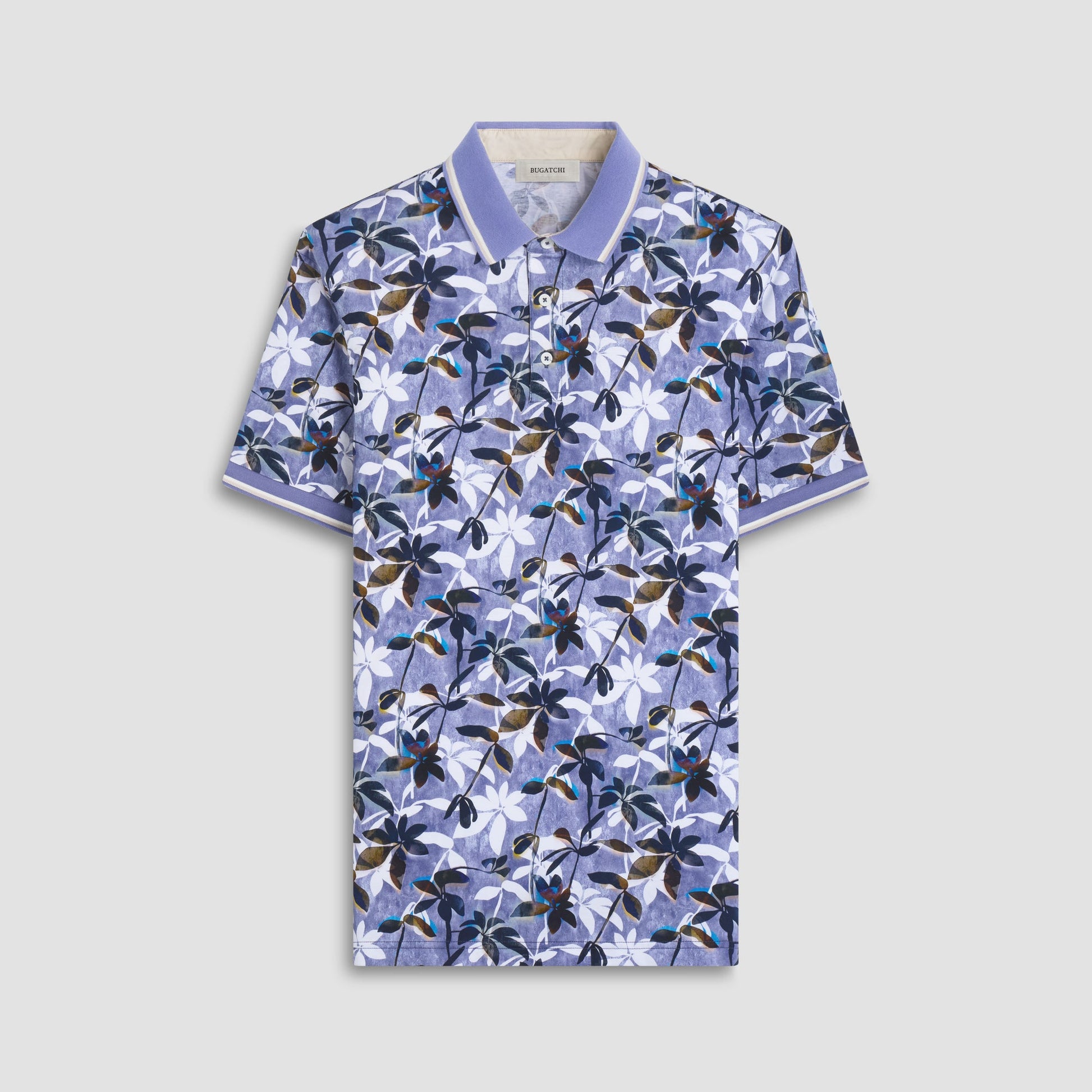 Bugatchi Floral Polo Shirt Peacock