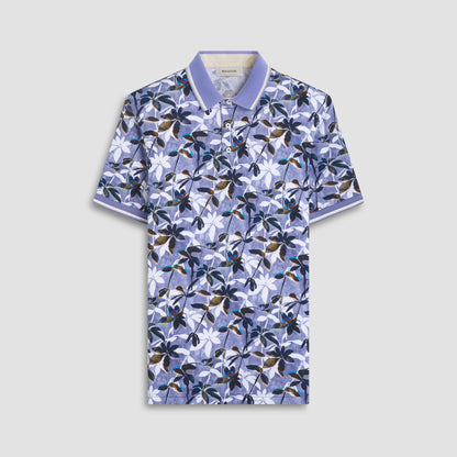 Bugatchi Floral Polo Shirt Peacock