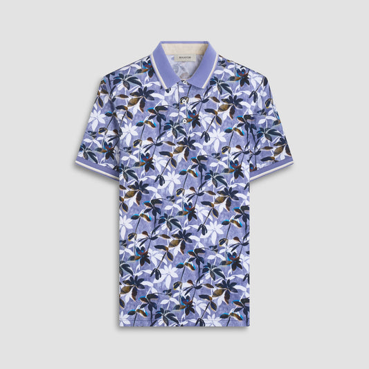 Bugatchi Floral Polo Shirt Peacock