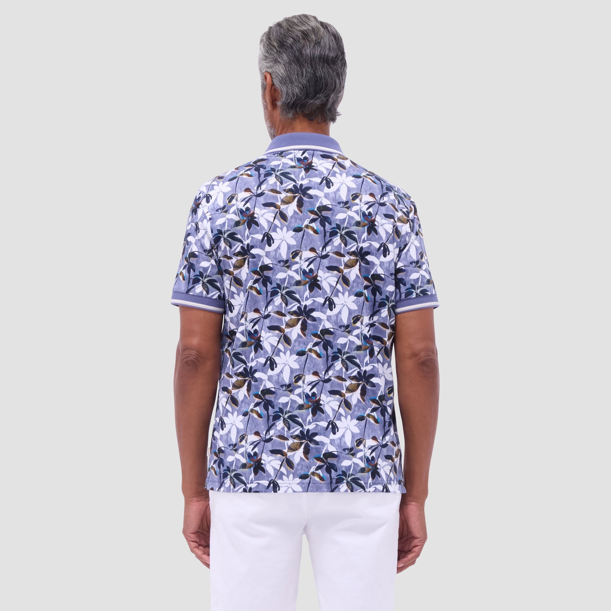 Bugatchi Floral Polo Shirt Peacock