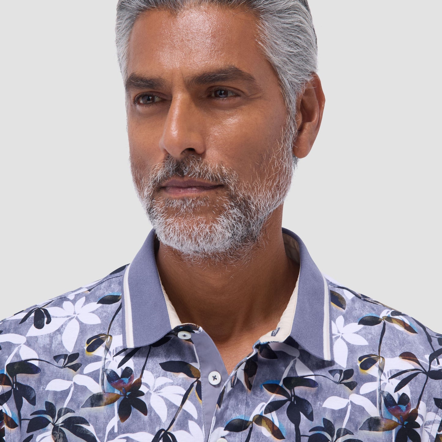 Bugatchi Floral Polo Shirt Peacock