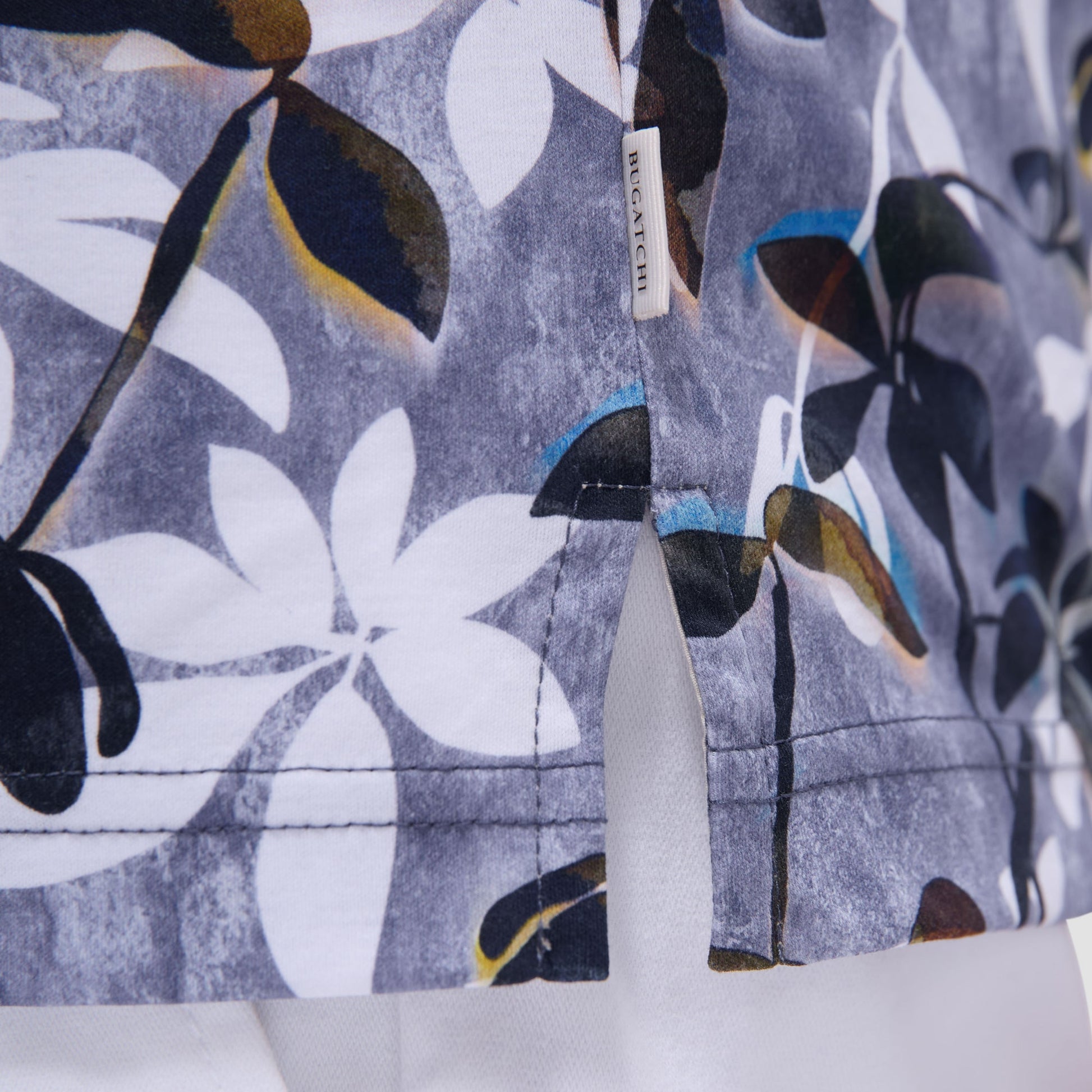 Bugatchi Floral Polo Shirt Peacock