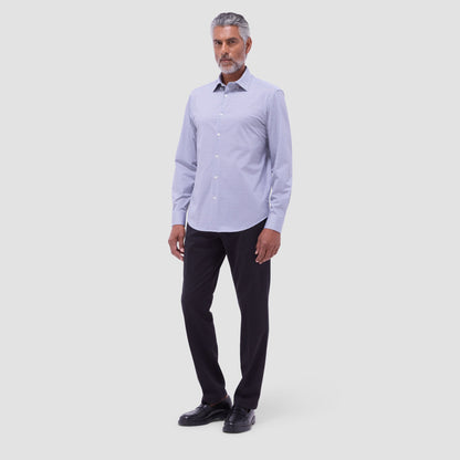 Bugatchi Jules Geometric OoohCotton® Shirt Platinum