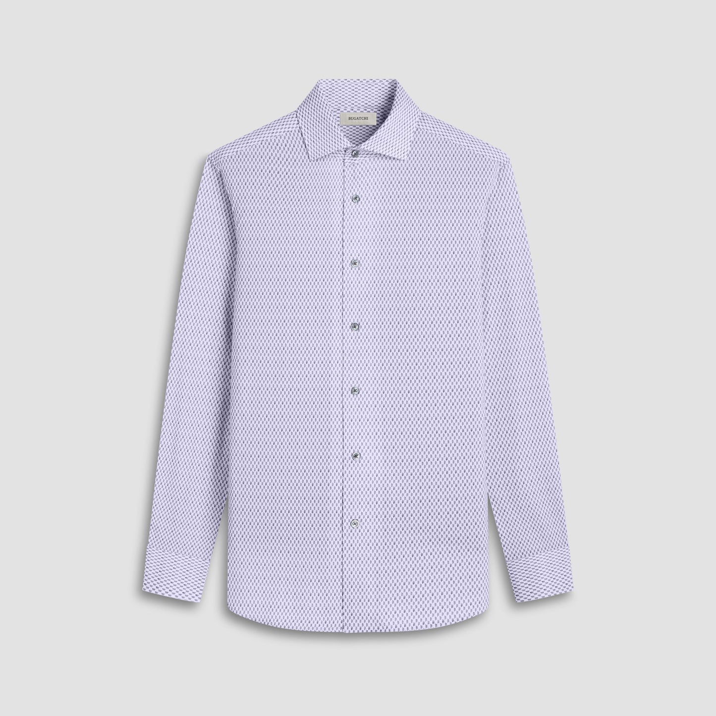 Bugatchi Devon Optical Diamond OoohCotton® Shirt White