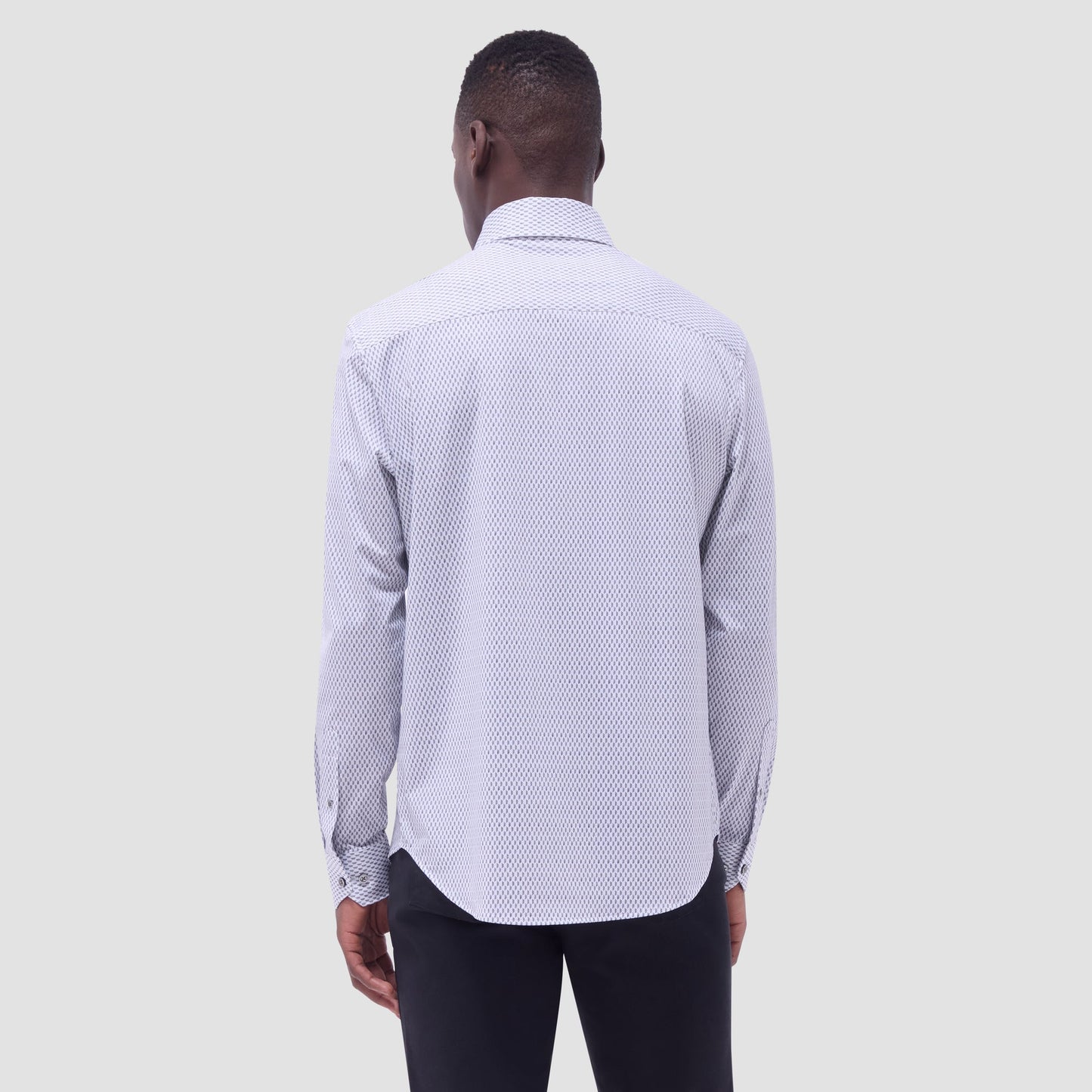 Bugatchi Devon Optical Diamond OoohCotton® Shirt White