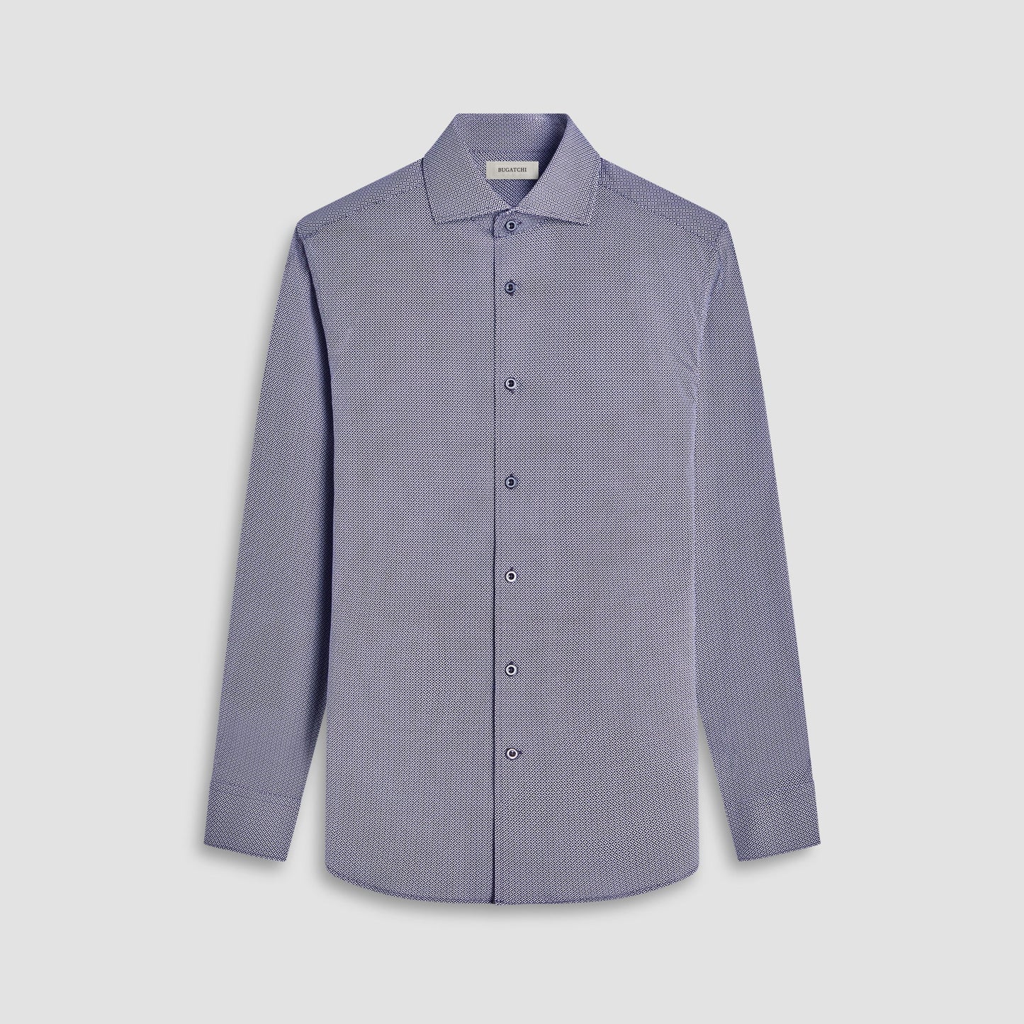 Bugatchi Devon Geometric OoohCotton® Shirt Black