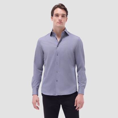 Bugatchi Devon Geometric OoohCotton® Shirt Black