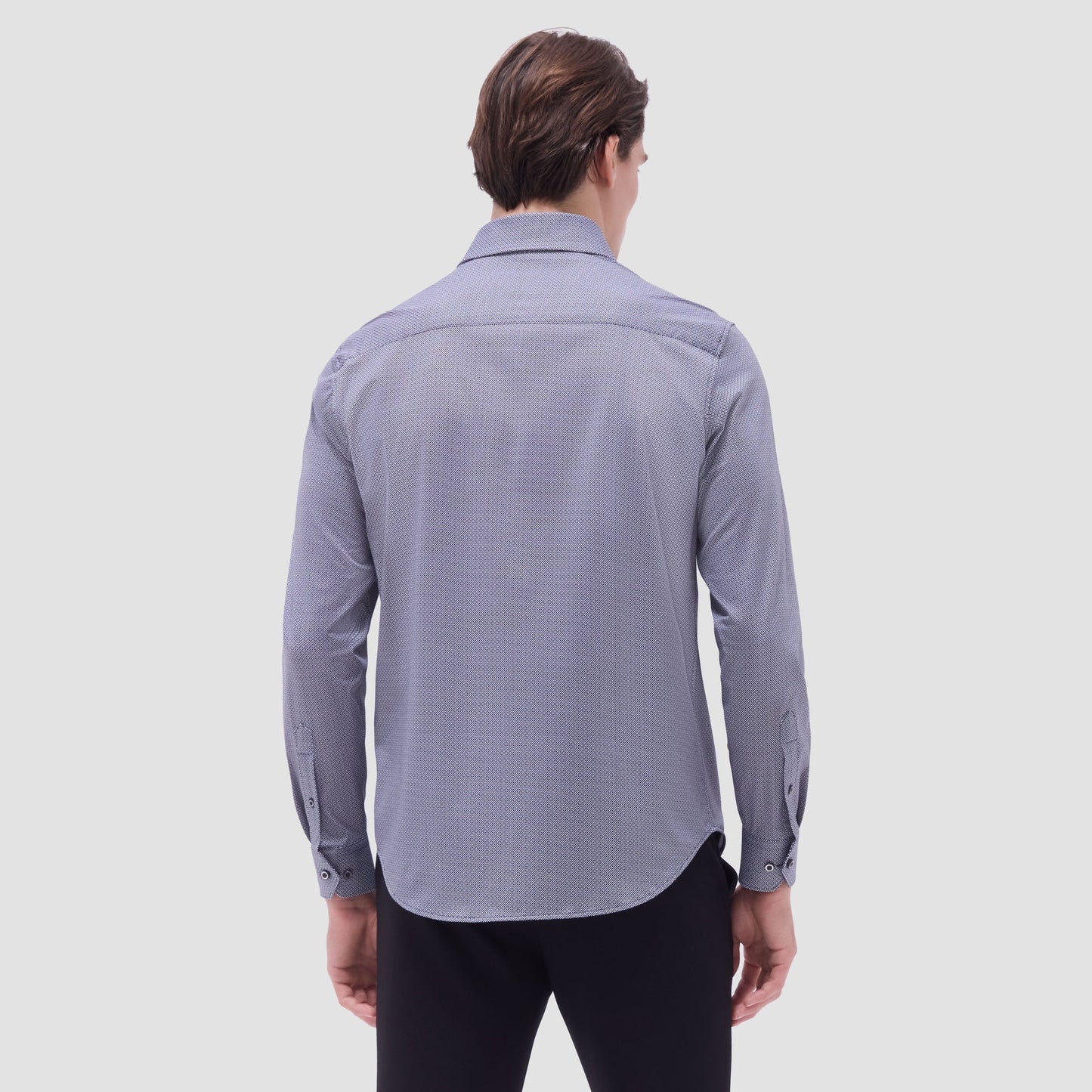 Bugatchi Devon Geometric OoohCotton® Shirt Black