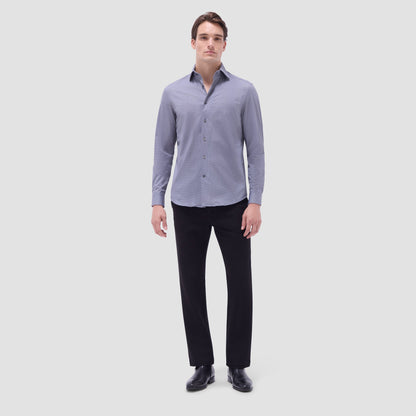 Bugatchi Devon Geometric OoohCotton® Shirt Black