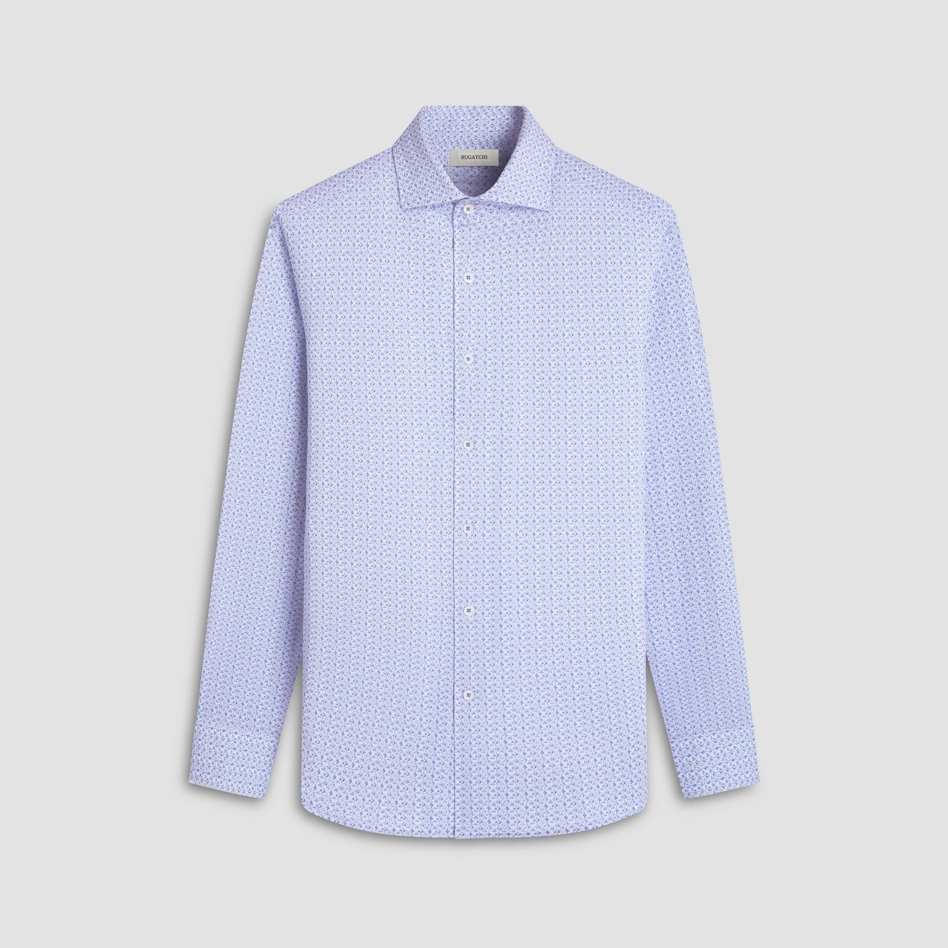 Bugatchi Devon Floral OoohCotton® Shirt Cobalt