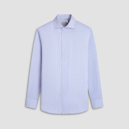 Bugatchi Devon Floral OoohCotton® Shirt Cobalt