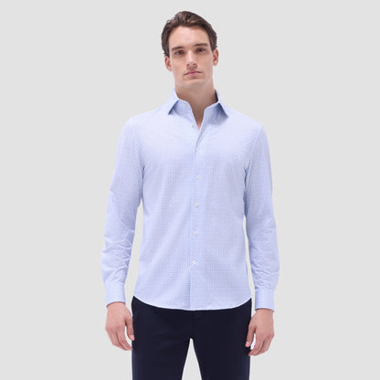 Bugatchi Devon Floral OoohCotton® Shirt Cobalt