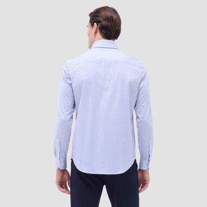 Bugatchi Devon Floral OoohCotton® Shirt Cobalt
