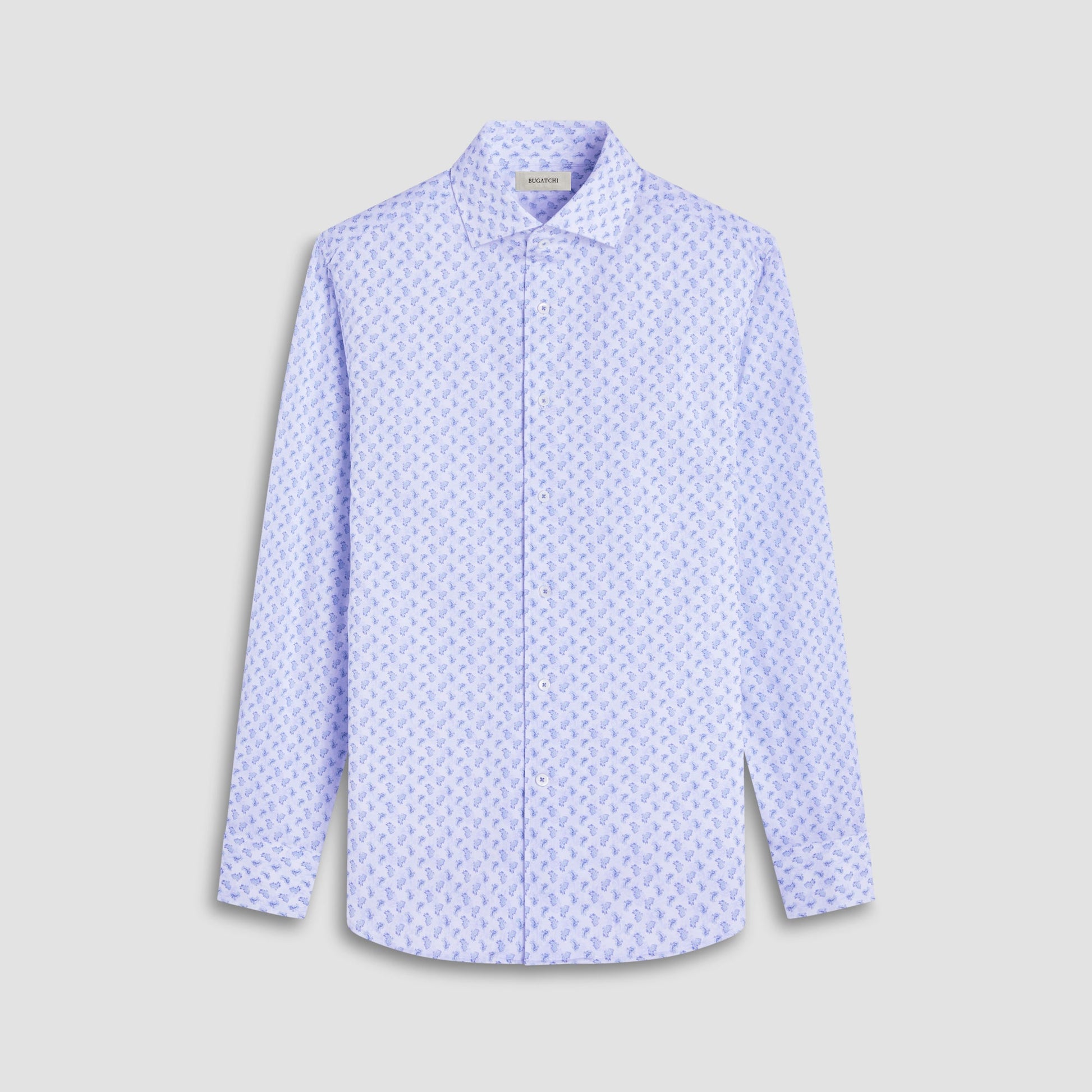 Bugatchi Devon Paisley OoohCotton® Shirt Ice