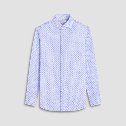 Bugatchi Devon Paisley OoohCotton® Shirt Ice
