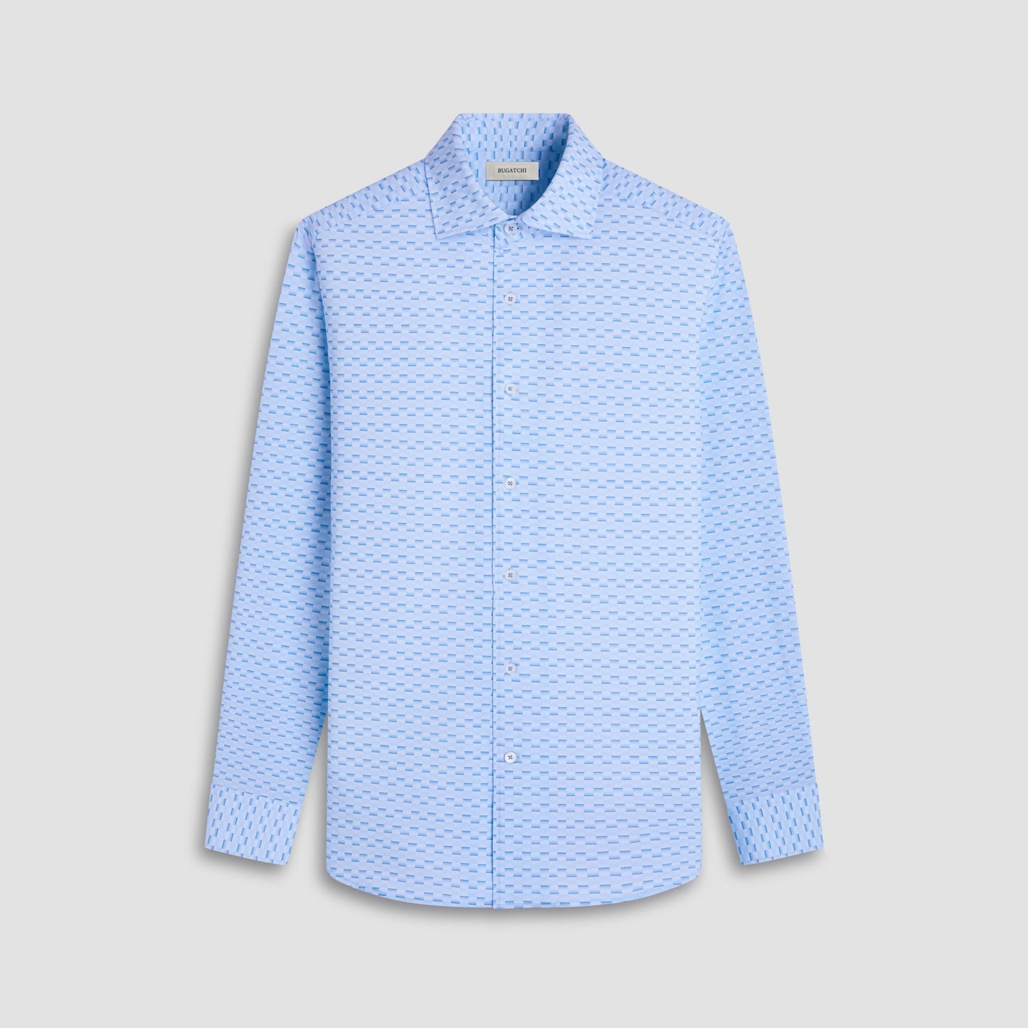 Bugatchi Devon Basketweave OoohCotton® Shirt Ice