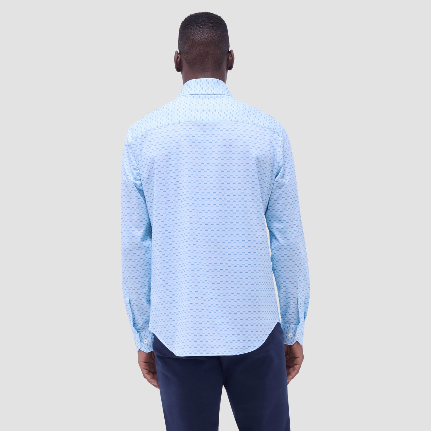 Bugatchi Devon Basketweave OoohCotton® Shirt Ice