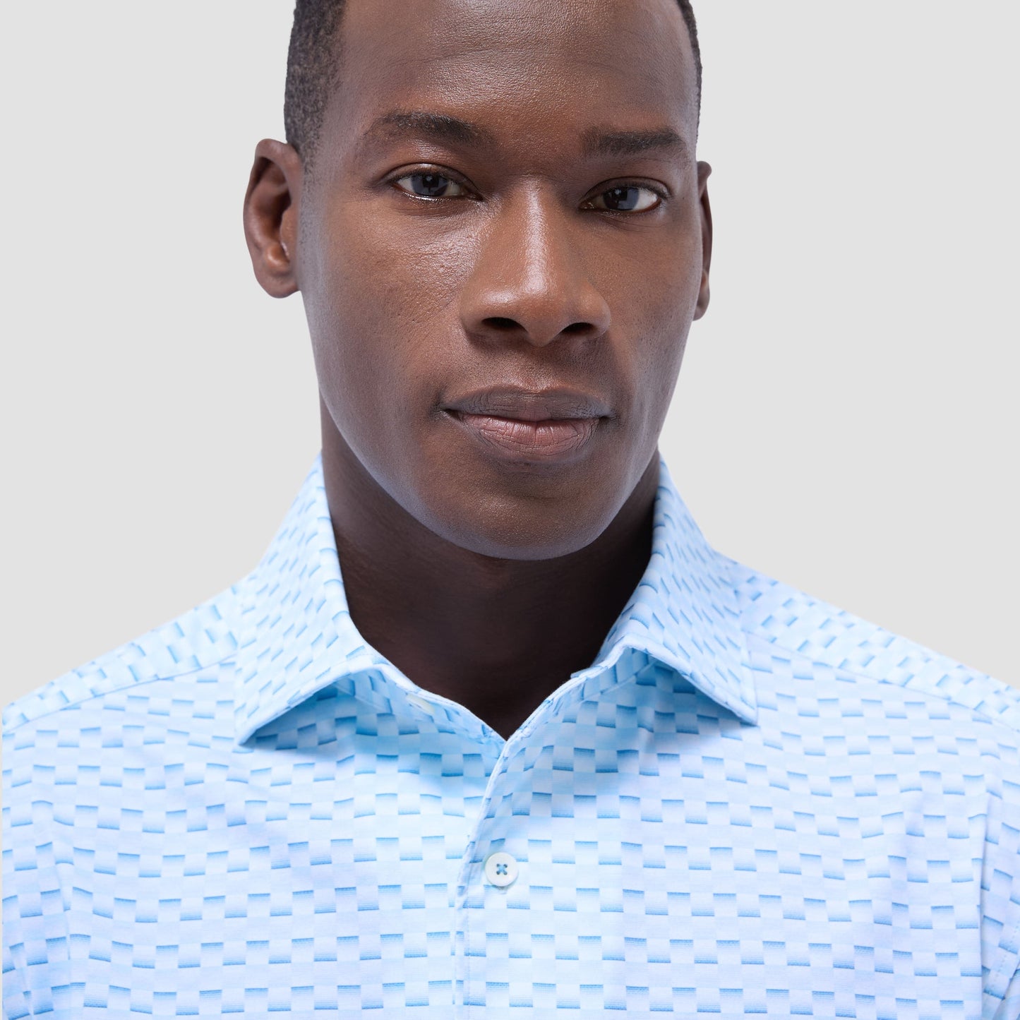 Bugatchi Devon Basketweave OoohCotton® Shirt Ice