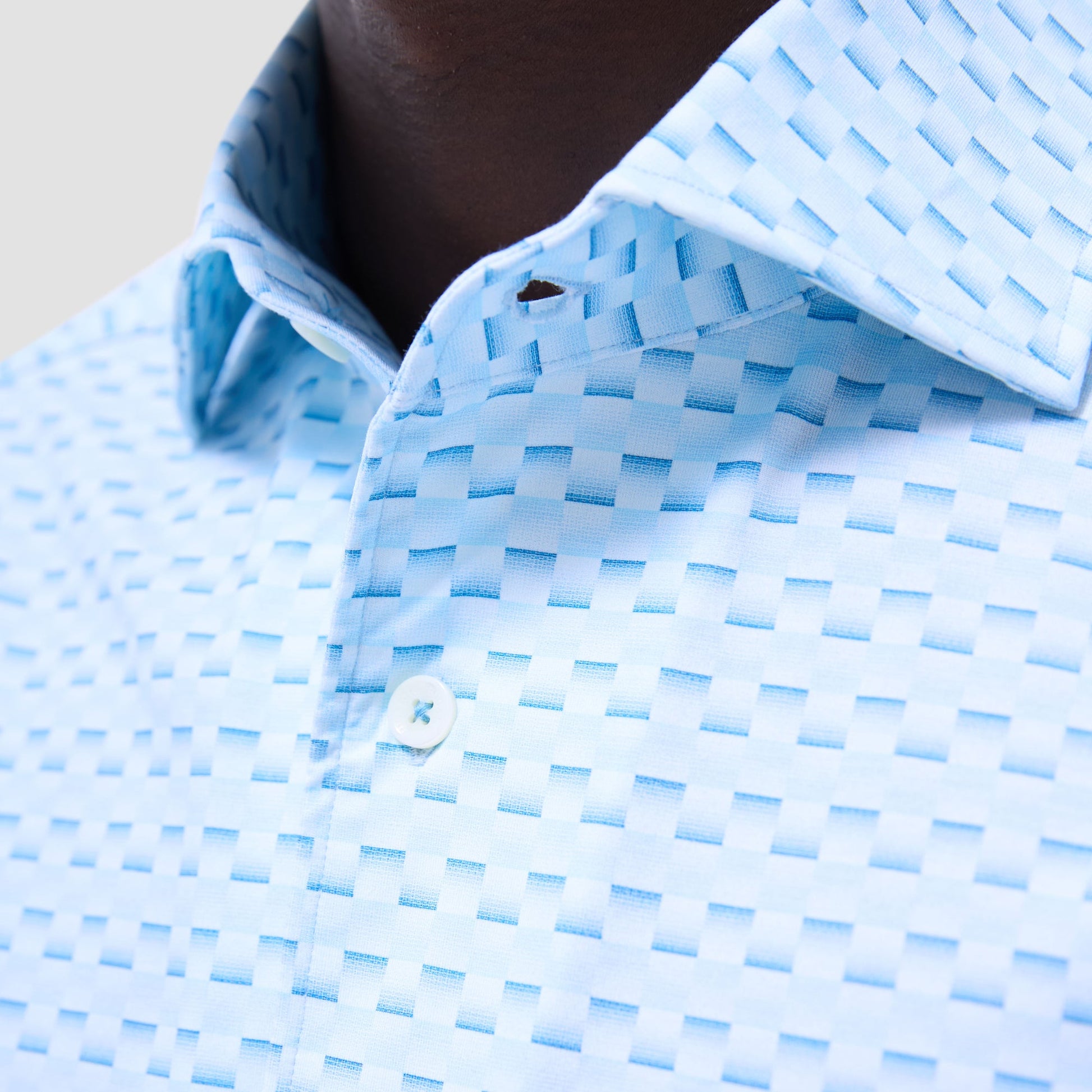 Bugatchi Devon Basketweave OoohCotton® Shirt Ice