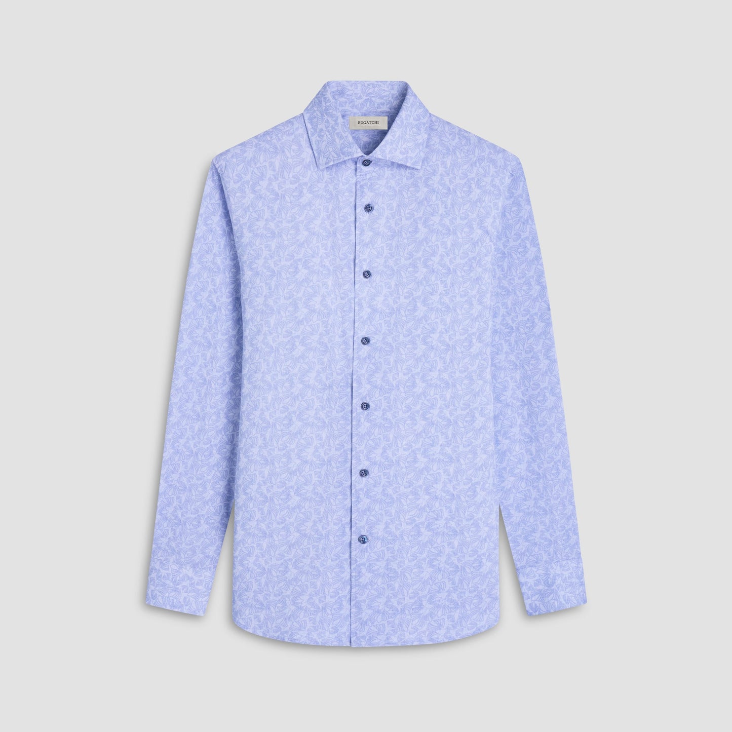 Bugatchi Devon Floral OoohCotton® Shirt Air Blue