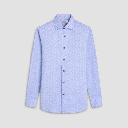 Bugatchi Devon Floral OoohCotton® Shirt Air Blue