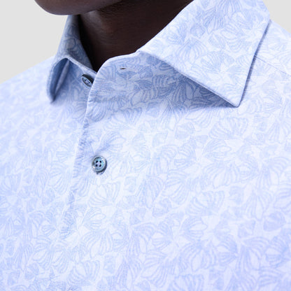 Bugatchi Devon Floral OoohCotton® Shirt Air Blue