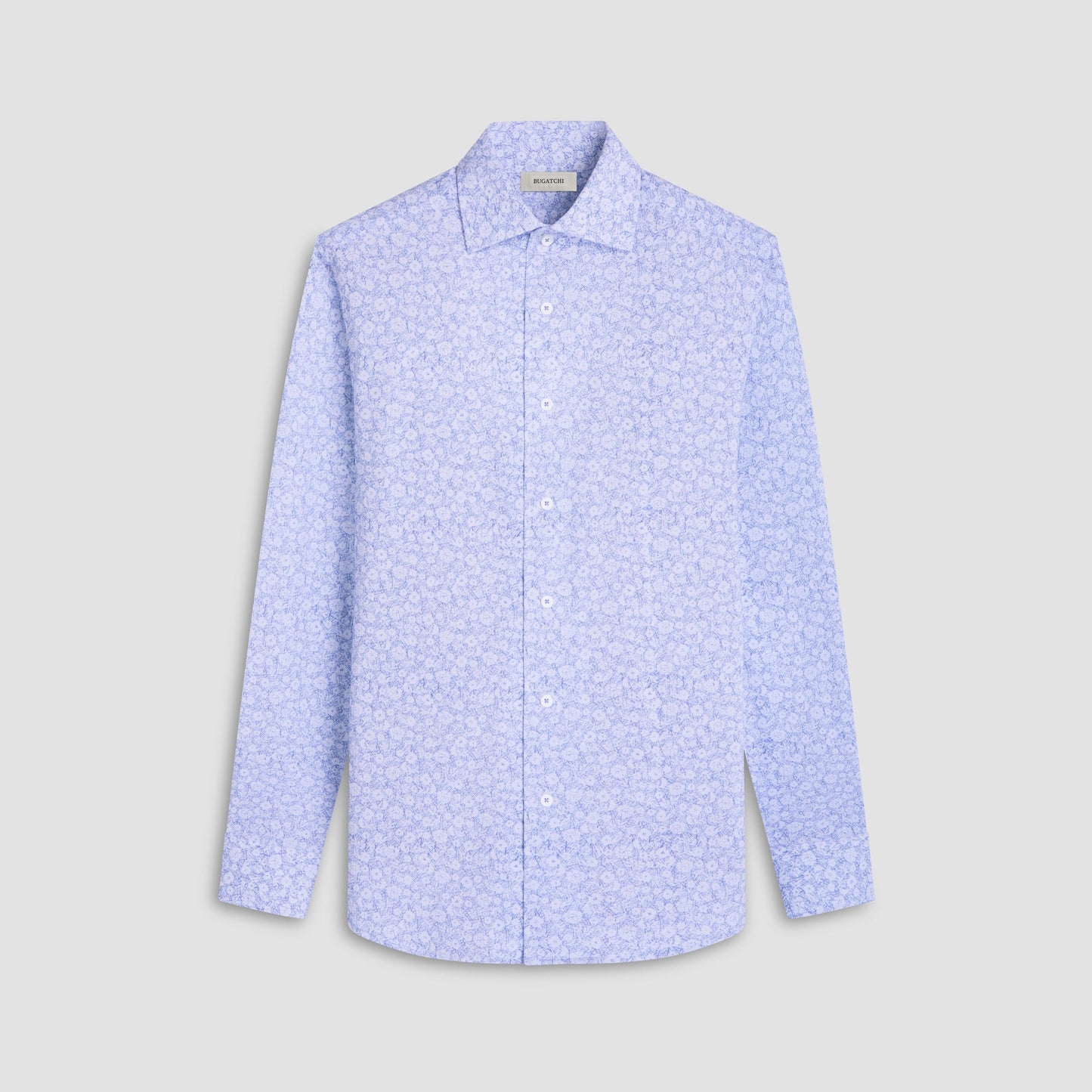 Bugatchi Devon Floral OoohCotton® Shirt Classic Blue