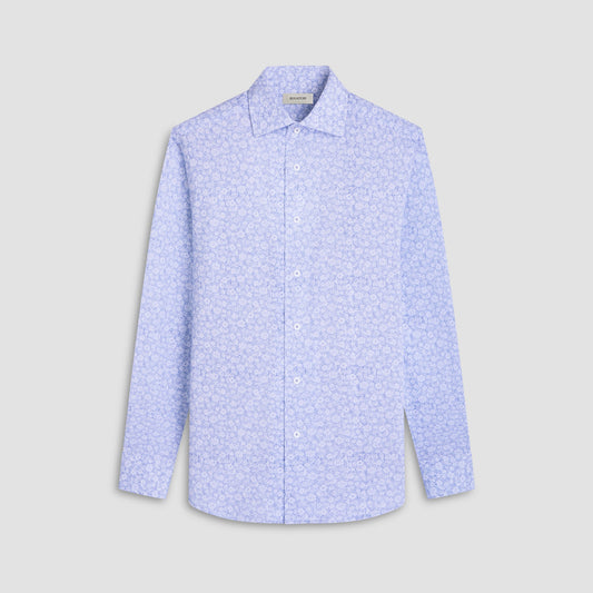 Bugatchi Devon Floral OoohCotton® Shirt Classic Blue