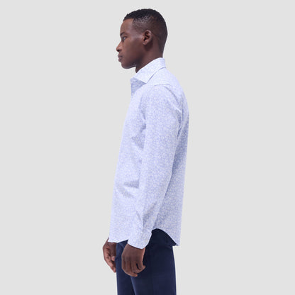 Bugatchi Devon Floral OoohCotton® Shirt Classic Blue