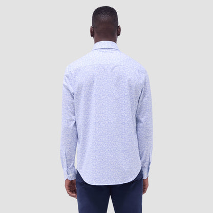 Bugatchi Devon Floral OoohCotton® Shirt Classic Blue