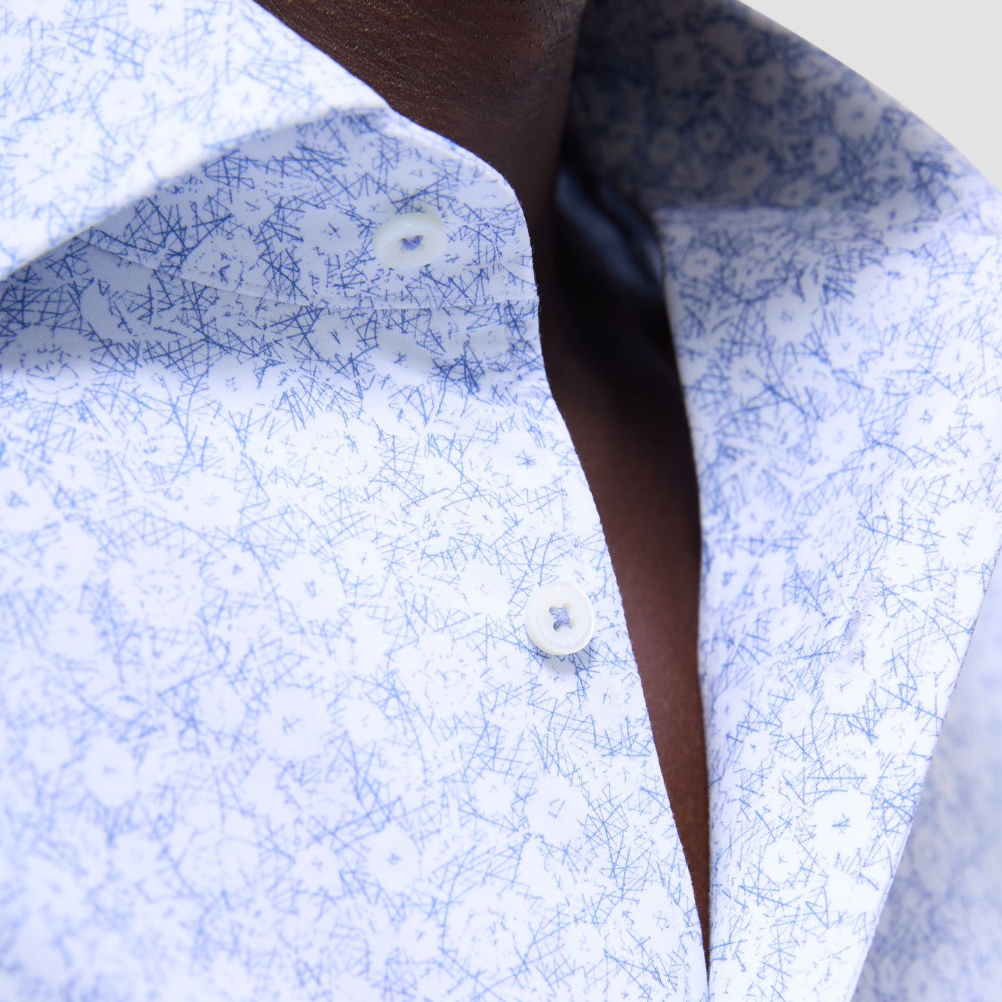 Bugatchi Devon Floral OoohCotton® Shirt Classic Blue