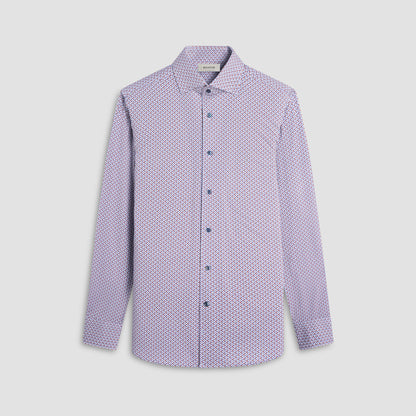 Bugatchi Devon Herringbone OoohCotton® Shirt Jaffa