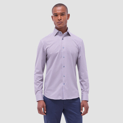 Bugatchi Devon Herringbone OoohCotton® Shirt Jaffa