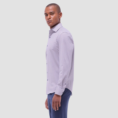 Bugatchi Devon Herringbone OoohCotton® Shirt Jaffa