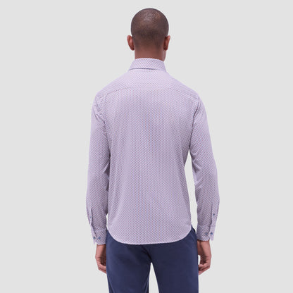 Bugatchi Devon Herringbone OoohCotton® Shirt Jaffa